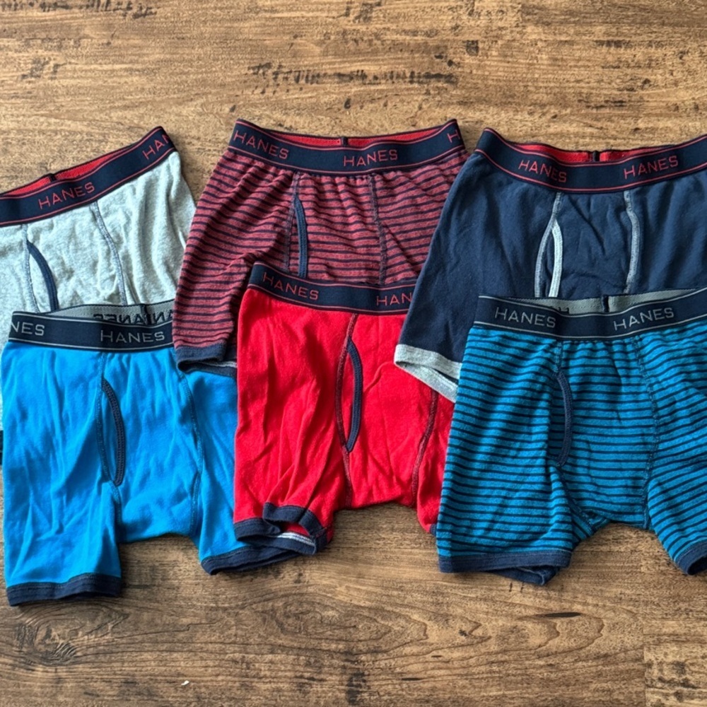 Hanes Boy’s  Boxer Briefs - Red, Blue, Gray Collection
